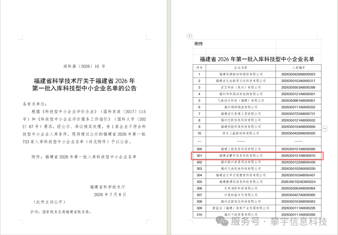 福建攀宇科技与福建宇拓网络双双荣膺“科技型中小企业”认定2.png